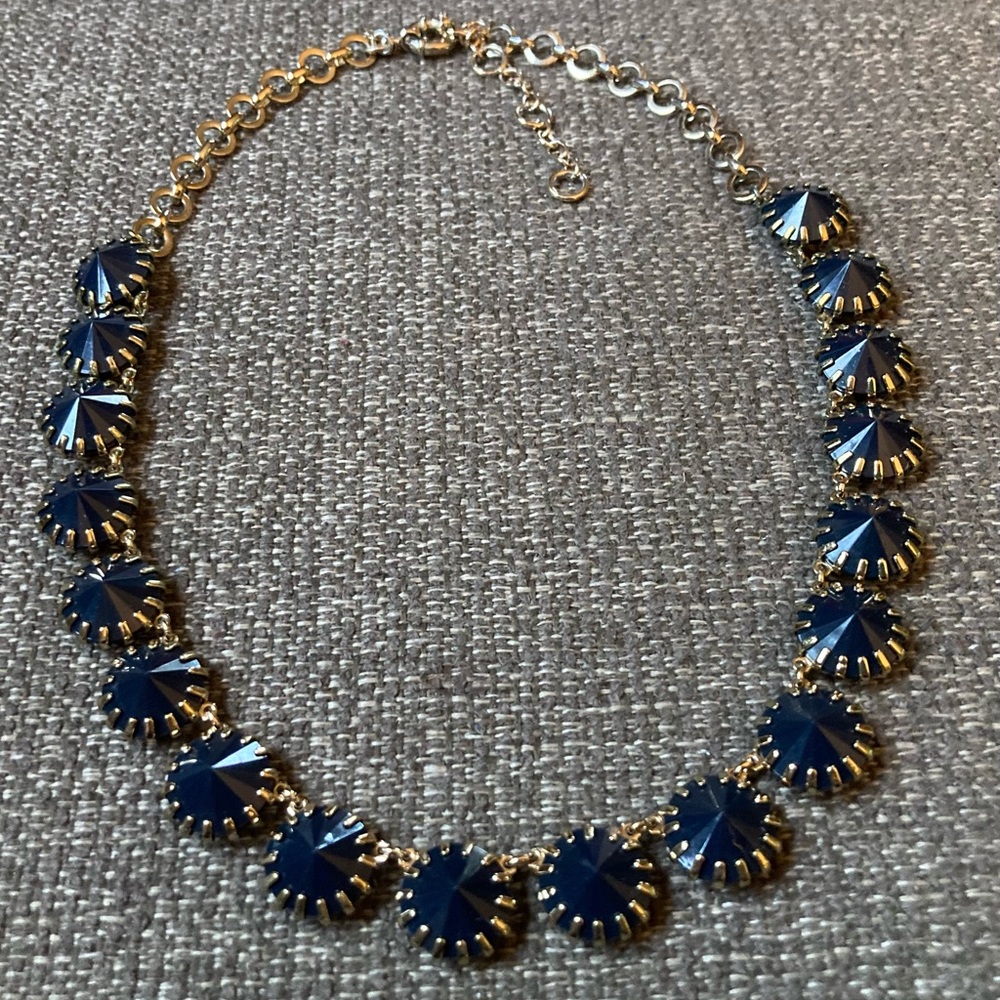 J. CREW Navy Blue Collar Statement Necklace NWT